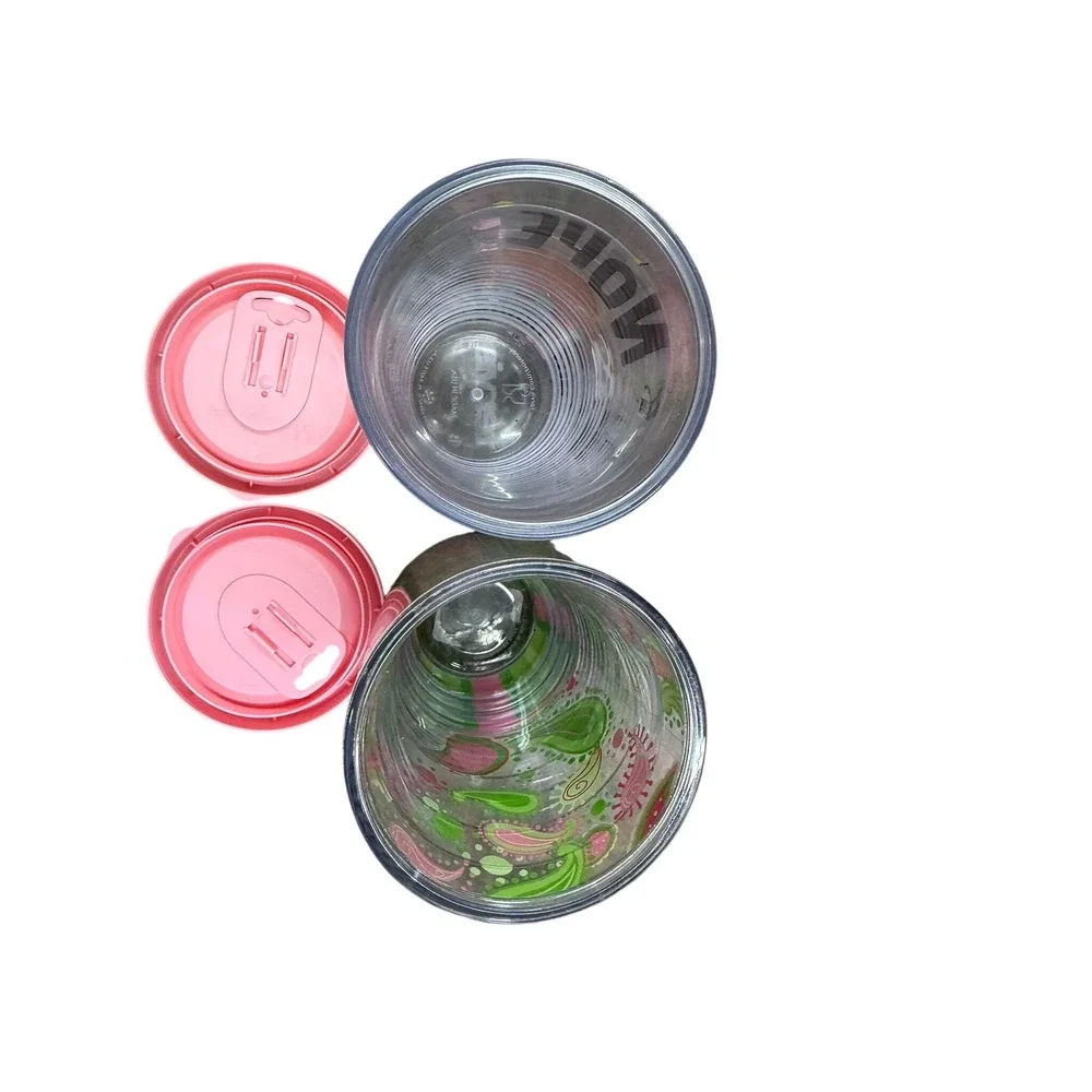 Tervis 16oz Insulated Tumbler Set Sloth Nope Not‎ Today & Pink Paisley with Lids